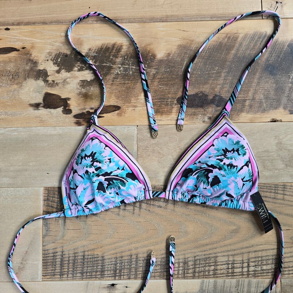 New with Tags Victorias Secret Swim BOHO Beach Triangle Bikini Top Large